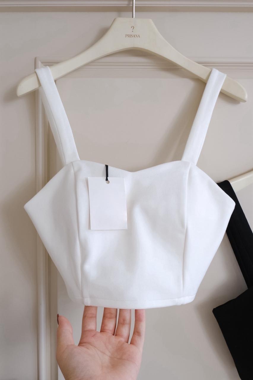 Sculpt Corset Crop-White