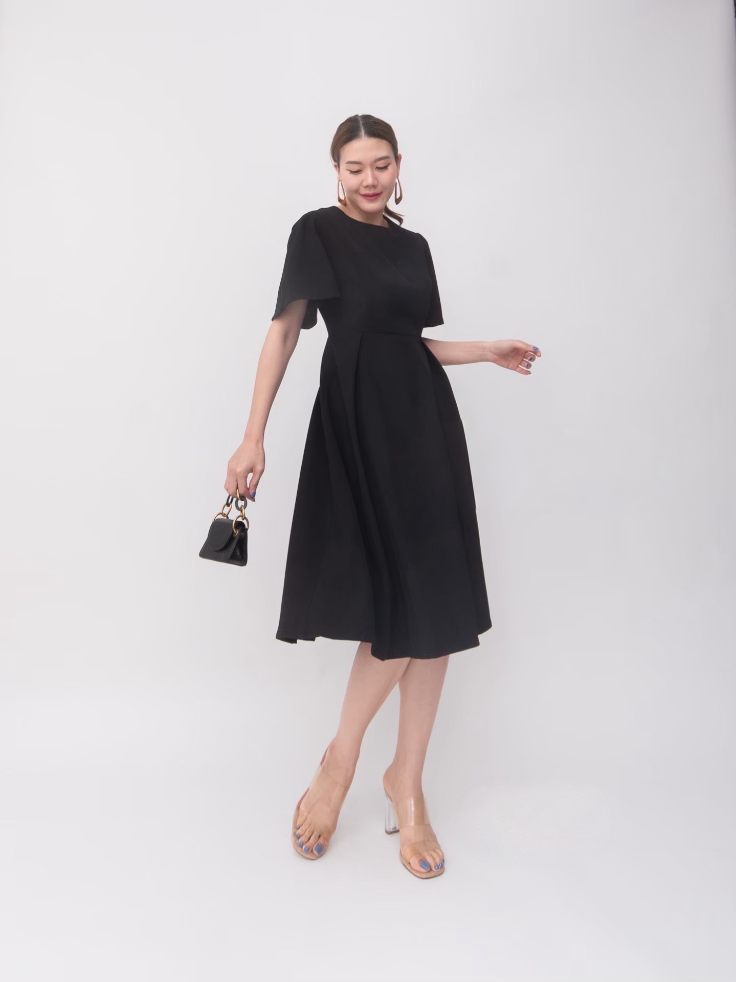 Classic Black Midi Dress