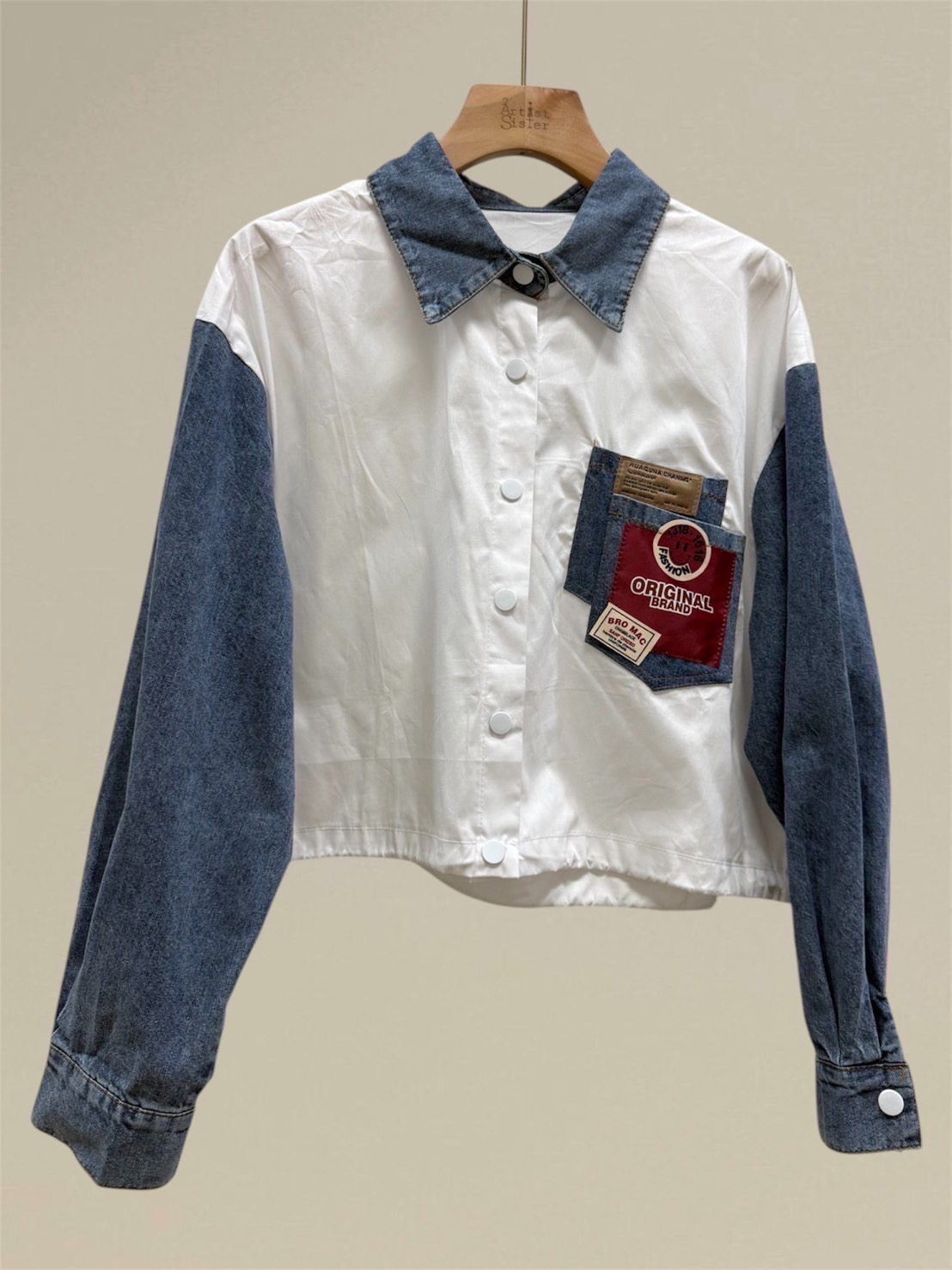 Urban Rebel Patch Shirt-White