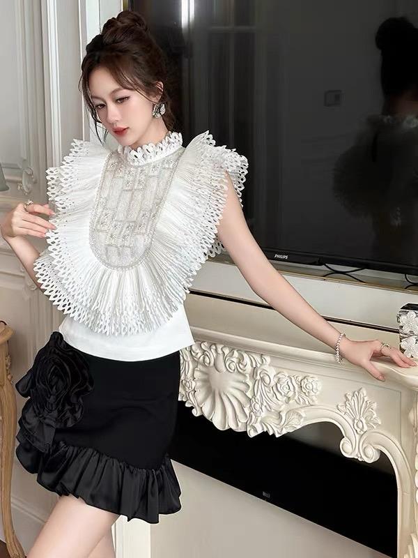 Royal Ruffle Bib Top