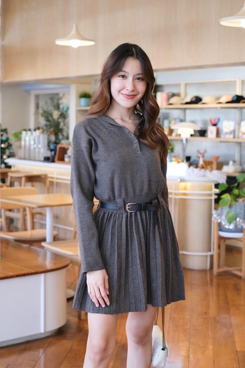 Grey Grace Pleated Jumpsuit