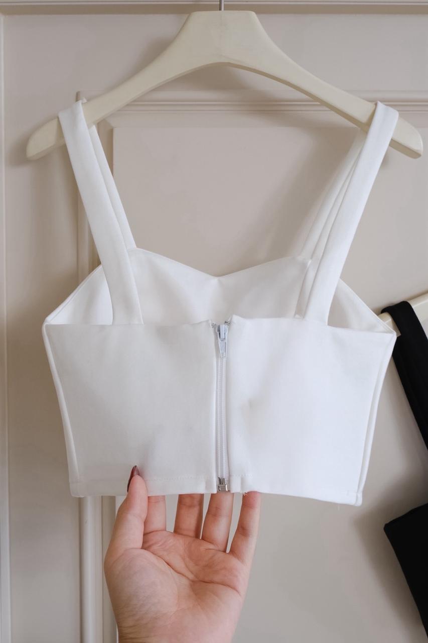 Sculpt Corset Crop-White